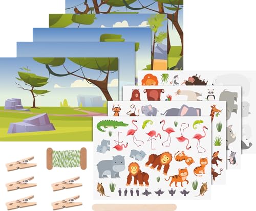 Heyda Rubbelsticker Karten-Set „Zootiere“ | 160×120 mm, bunt Heyda Rubbelsticker Karten-Set „Zootiere“ | 160×120 mm, bunt von Heyda