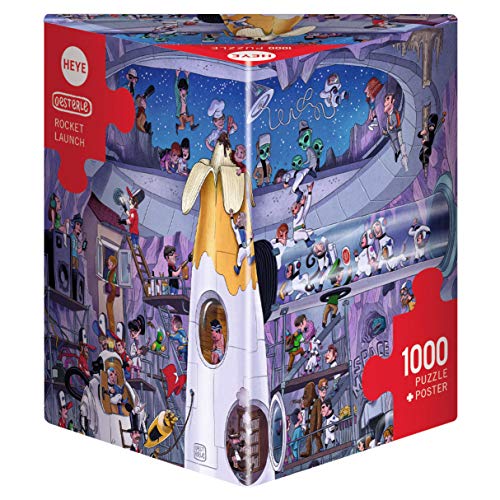 HEYE 29790 - Rocket Launch Triangular, Uli Oesterle, inklusiv Poster, 1000 Teile Puzzle von Heye