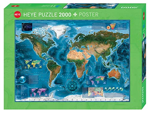 HEYE 29797 - Satellite Map Standard, Rajko Zigic, inklusiv Poster, 2000 Teile Puzzle von HEYE