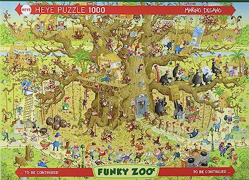 HEYE 29833 Monkey Habitat Standard 1000 Teile, Marino Degano, Funky Zoo, Brown von HEYE