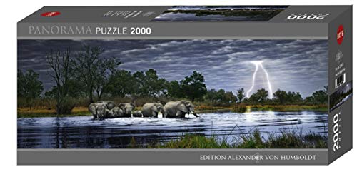 Heye 29508 - Panoramapuzzle, Alexander von Humboldt, Herd Elephant, 2000 teile von Heye