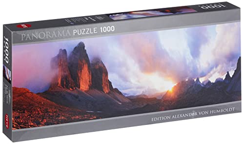 Heye 29770 3 Peaks, 1000 Teile Panoramaformat Puzzle, Silver von Heye