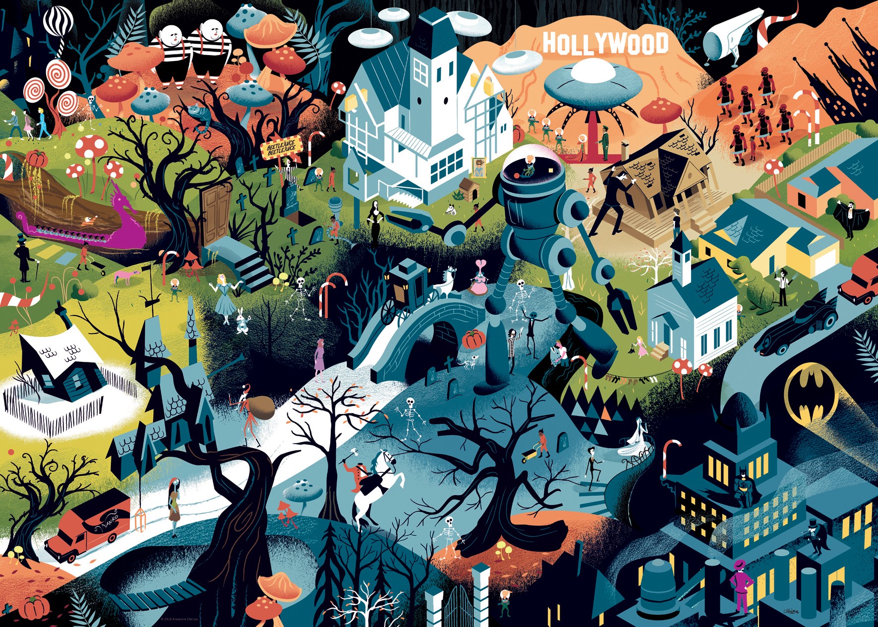 Heye Alexandre Clérisse - Tim Burton Films 1000 Teile Puzzle Heye-29882 Heye Alexandre Clérisse - Tim Burton Films 1000 Teile Puzzle Heye-29882 von Heye