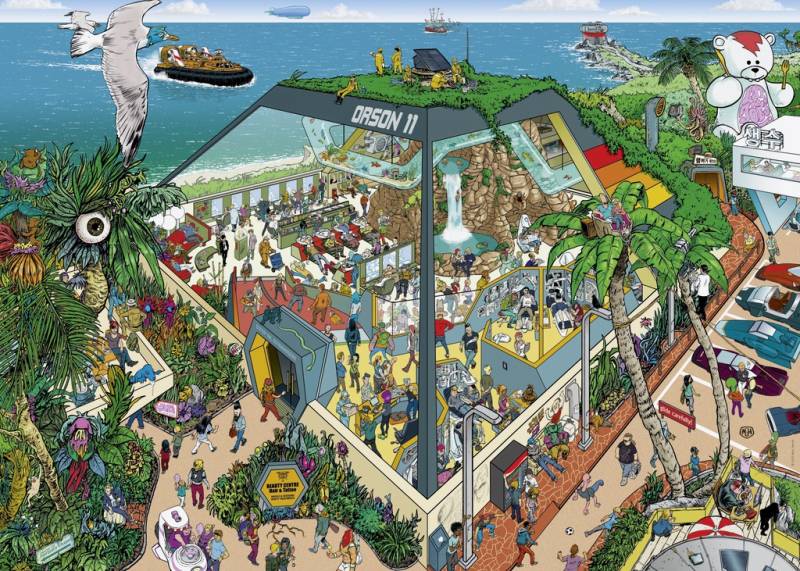 Heye Cartoon Triangular - Beauty Centre 1000 Teile Puzzle Heye-30118 von Heye