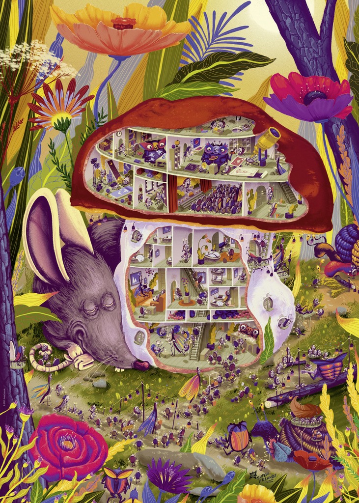 Heye Cartoon Triangular - Living Mushroom 1000 Teile Puzzle Heye-30116 Heye Cartoon Triangular - Living Mushroom 1000 Teile Puzzle Heye-30116 von Heye