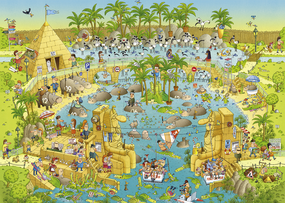 Heye Edition Funky Zoo - Nile Habitat 1000 Teile Puzzle Heye-29693 Heye Edition Funky Zoo - Nile Habitat 1000 Teile Puzzle Heye-29693 von Heye