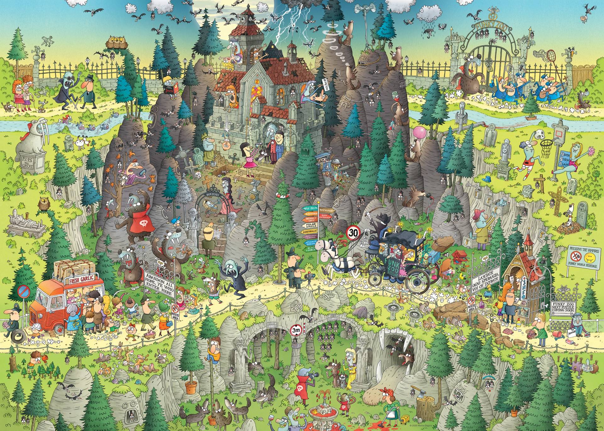 Heye Funky Zoo - Transylvanisches Habitat 1000 Teile Puzzle Heye-29963 von Heye