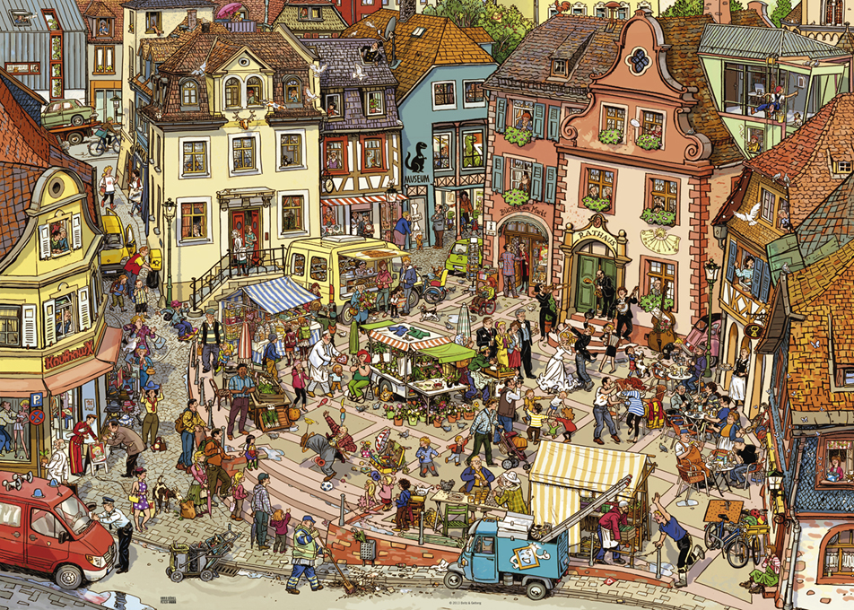 Heye Göbel/Knorr - Market Place 1000 Teile Puzzle Heye-29884 von Heye