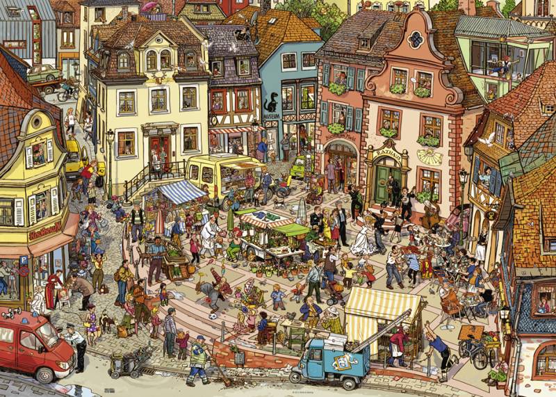 Heye Göbel/Knorr - Market Place 1000 Teile Puzzle Heye-29884 von Heye