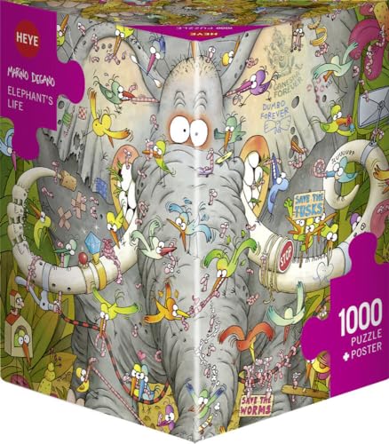 Heye HY29921 Elephant´S Life, Marino Degano Puzzle, Brown von Heye