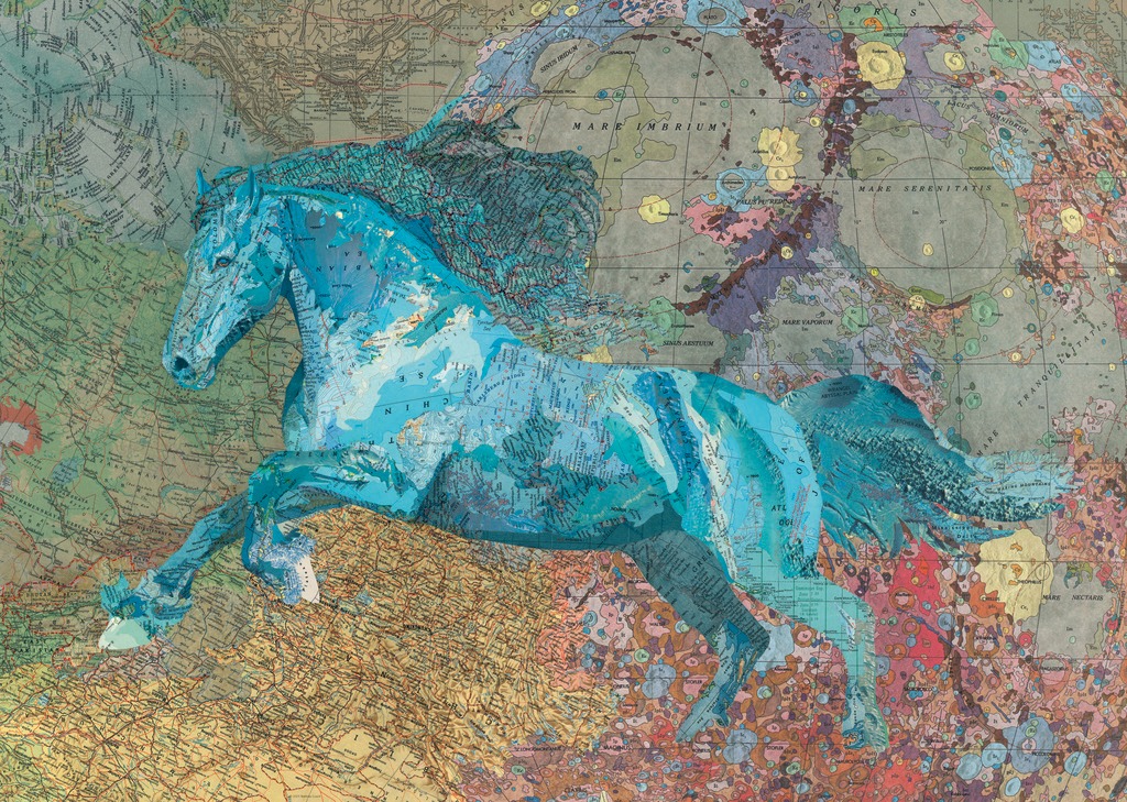 Heye Map Art - Map Horse 2000 Teile Puzzle Heye-30092 von Heye