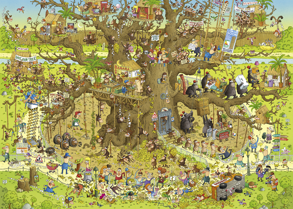 Heye Marino Degano - Monkey Habitat 1000 Teile Puzzle Heye-29833 Heye Marino Degano - Monkey Habitat 1000 Teile Puzzle Heye-29833 von Heye