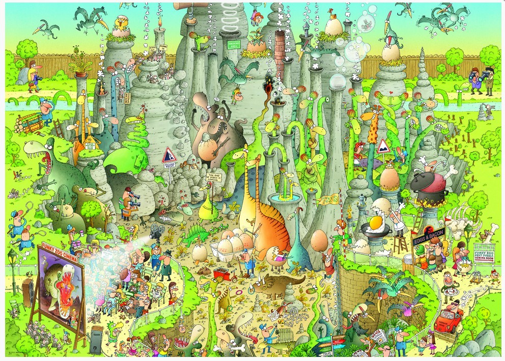 Heye Edition Funky Zoo - Jurassic Habitat 1000 Teile Puzzle Heye-29727 von Heye