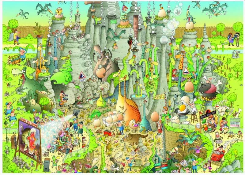 Heye Edition Funky Zoo - Jurassic Habitat 1000 Teile Puzzle Heye-29727 von Heye
