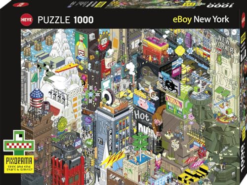 Heye New York Quest, Pixorama eBoy Puzzle, Black: 1000 Teile (Pixorama Puzzle Heye) von Heye