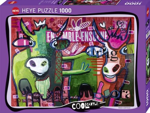 Heye Striped Cows Puzzle, Silver von Heye