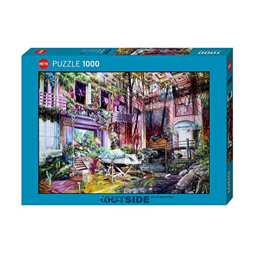 Heye The Escape 1000 Teile Kunstpuzzle, Teal/Turquoise Green, 50 x 70 cm von Heye