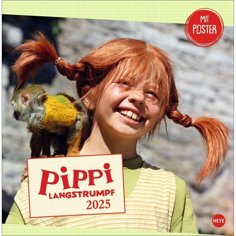 Pippi Langstrumpf Broschurkalender 2025 von Heye