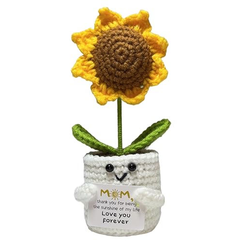 Heymirro Positive emotionale Unterstützung, Sonnenblumen, handgefertigt, gehäkelt, für Zuhause, Büro, Dekoration, "I Love You", Geschenke für Mutter, Muttertag, Geburtstag von Tochter und Sohn (MOM) Heymirro Positive emotionale Unterstützung, Sonnenblumen, handgefertigt, gehäkelt, für Zuhause, Büro, Dekoration, "I Love You", Geschenke für Mutter, Muttertag, Geburtstag von Tochter und Sohn (MOM) von Heymirro