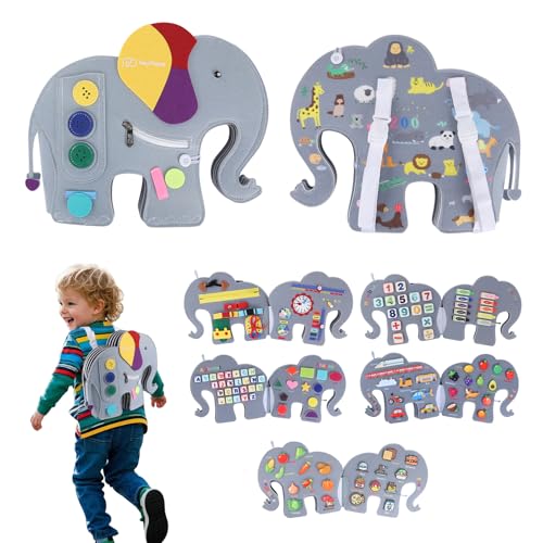 Heypappy Busy Board Montessori Spielzeug ab 1 2 3 4 Jahre,12-in-1 Quiet Book Kinder Sensorik Lernspielzeug zur Förderung der Feinmotorik, Busy Board Spielzeug mit Rucksackgurt Heypappy Busy Board Montessori Spielzeug ab 1 2 3 4 Jahre,12-in-1 Quiet Book Kinder Sensorik Lernspielzeug zur Förderung der Feinmotorik, Busy Board Spielzeug mit Rucksackgurt von Heypappy