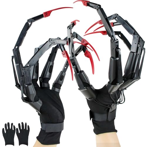 Halloween Gelenkfinger mit Nagelverlängerungen und Handschuhen, 3D Gelenkfingerverlängerungen für Cosplay, flexible Halloween-Dekoration, die für die meisten Fingergrößen geeignet - Rot Halloween Gelenkfinger mit Nagelverlängerungen und Handschuhen, 3D Gelenkfingerverlängerungen für Cosplay, flexible Halloween-Dekoration, die für die meisten Fingergrößen geeignet - Rot von Heyseri