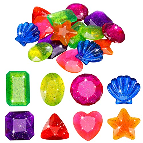Heyu-Lotus 16 Stück Dive Gem Pool Spielzeug Tauch Edelsteine Tauchspielzeug für Kinder Sinking Dive Gem Sommer Schwimm Tauch Spielzeug Für Kinder,Farbe Zufällig von Heyu-Lotus