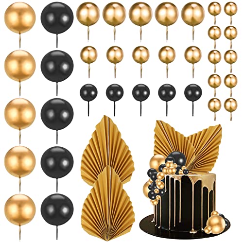 Heyu-Lotus 37 Stück Kugel Cake Topper, Tortendeko Geburtstag Schaum Ball Kuchen Dekoration Happy Birthday Cupcake Topper DIY Kuchen Deko für Geburtstag, Hochzeit, Valentinstag, Babyparty(Schwarz) Heyu-Lotus 37 Stück Kugel Cake Topper, Tortendeko Geburtstag Schaum Ball Kuchen Dekoration Happy Birthday Cupcake Topper DIY Kuchen Deko für Geburtstag, Hochzeit, Valentinstag, Babyparty(Schwarz) von Heyu-Lotus