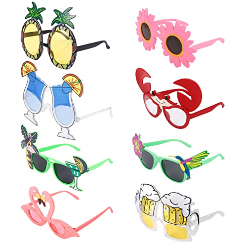 Heyu-Lotus 8 Paare Hawaii Brille, Lustige Brille, Ananas Brille, Flamingo Brille für Erwachsene Kinder Tropische Party Strand Thema Dekoration, Party Zubehör, Foto Requisiten Heyu-Lotus 8 Paare Hawaii Brille, Lustige Brille, Ananas Brille, Flamingo Brille für Erwachsene Kinder Tropische Party Strand Thema Dekoration, Party Zubehör, Foto Requisiten von Heyu-Lotus