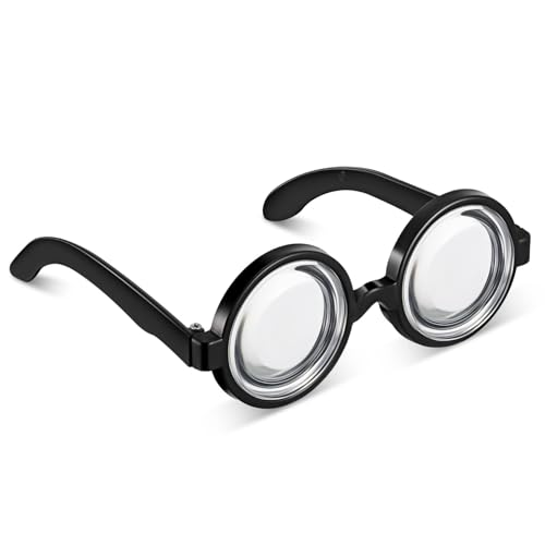 Heyumybit Nerd Brille Schwarz,Runde Brille für Erwachsene,Retro Runde Brillen,Dicke Lustige Streber Brille für Karneval,Fasching,Mottoparty,Verkleidung,Accessoire Heyumybit Nerd Brille Schwarz,Runde Brille für Erwachsene,Retro Runde Brillen,Dicke Lustige Streber Brille für Karneval,Fasching,Mottoparty,Verkleidung,Accessoire von Heyumybit