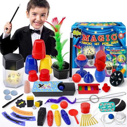 Heyzeibo Kinder Zauberkasten - Anfänger Kinder Zaubertricks Set mit Zauberstab, Neuheit Magie Requisiten Zauber Tricks Geburtstag Geschenk für Magier Junge Mädchen von Heyzeibo