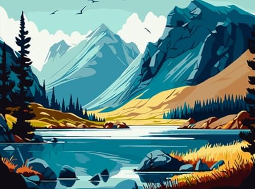 1000 Teile Puzzles,Abstrakt Landscapes Painting,Erwachsenes Puzzle Herausforderung Spiel,Erwachsene Stressabbau Spiel Kunst Bild Tr31Gf von HfmQuisutron