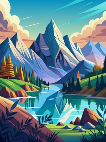 1000 Teile Puzzles,Abstrakt Landscapes Painting,Erwachsenes Puzzle Herausforderung Spiel,Erwachsene Stressabbau Spiel Kunst Bild Tr33Gf von HfmQuisutron