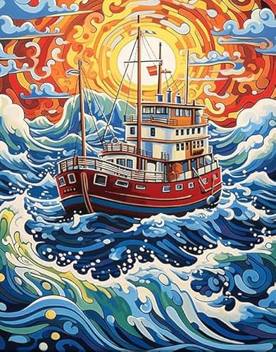 1000 Teile Puzzles,Graffiti Boats Painting,Bunt Abstrakt Puzzle,Memory Spiels Für Erwachsenes,Familie Educational Toys Tr57Gf von HfmQuisutron