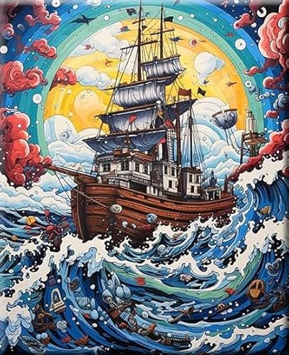 1000 Teile Puzzles,Graffiti Boats Painting,Bunt Abstrakt Puzzle,Memory Spiels Für Erwachsenes,Familie Educational Toys Tr58Gf von HfmQuisutron