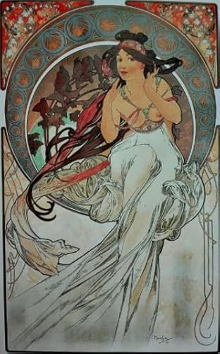 Alphonse Mucha Paintings - Puzzles 1000 Stück - Colourful Irregular Puzzle - Erwachsene Stressabbau Spiel Kunst Bild Sq353Zp von HfmQuisutron