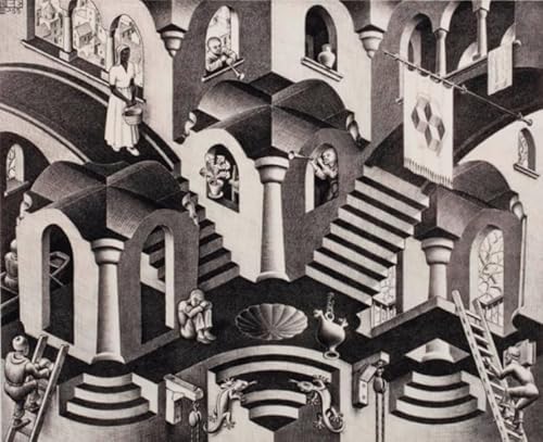 HfmQuisutron 1000 Stück Puzzles M C Eschers Art Geometrys Art Posters Spielzeug Erwachsene Dekompression Spiel Fc56Pj von HfmQuisutron