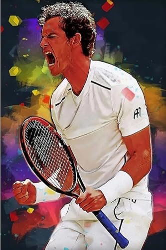 HfmQuisutron Puzzle 1000 Stück,Tennis Player Sports Painting Posters,Jigsaw Puzzles,Fun Spiel Spielzeug Lehrreich Spiel for Erwachsene,Gedächtnis Und Wahrnehmung Spiels Fc246Pj von HfmQuisutron