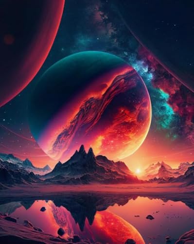 Puzzle 1000 Teile,Abstrakt Moons,Colourful Art Puzzle,Fun Memory Cognition Spiels,Stressabbau Toys Für Familie Tr170Gf von HfmQuisutron
