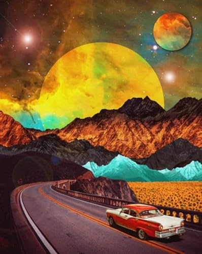 Puzzle 1000 Teile,Abstrakt Moons,Colourful Art Puzzle,Fun Memory Cognition Spiels,Stressabbau Toys Für Familie Tr172Gf von HfmQuisutron