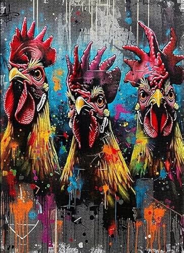 Puzzle 1000 Teile,Graffiti Animals Posters,Colourful,Abstrakte Kunst Puzzle,Memory Spiels Für Erwachsenes,Familie Stressabbau Toys Tr50Gf von HfmQuisutron