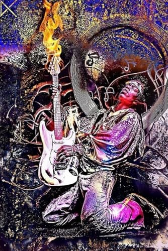 Puzzle 1000 Teile,Guitarists Hendrixs,Abstrakt Art Posters Puzzle,Memory Spiels Für Erwachsenes,Familie Stressabbau Toys Tr279Gf von HfmQuisutron