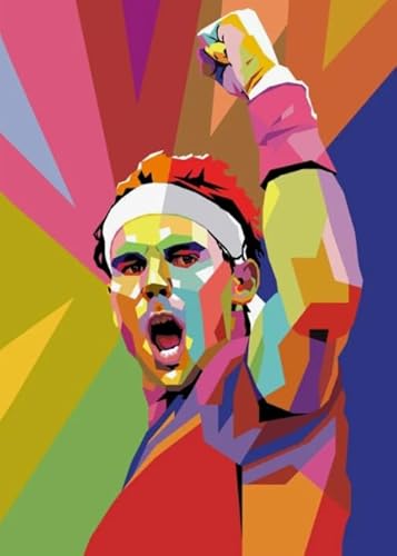 Puzzles 1000 Teiles,Tennis Player Art Posters,Gedächtnis Spiele Für Ältere Menschen,Familie Pädagogisches Puzzle-Spielzeug,Wand Kunst Decoration Ya173Qn von HfmQuisutron