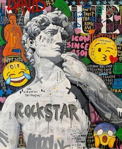 Street Graffiti Painting,1000 Teile,Bunt Abstrakt Puzzle,Familie Dekompression Spiel,Erwachsene Stressabbau Spiel Kunst Bild Tr11Gf von HfmQuisutron
