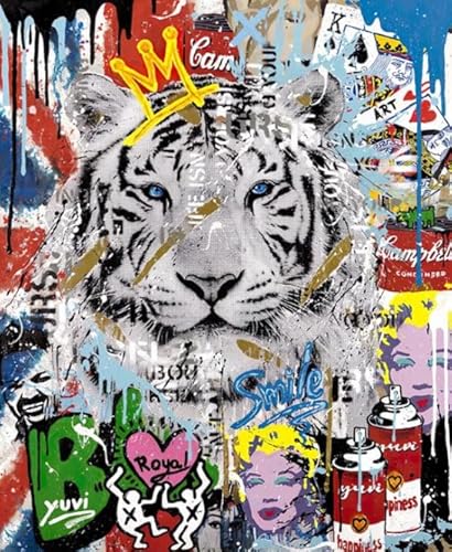 Street Graffiti Painting,1000 Teile,Bunt Abstrakt Puzzle,Familie Dekompression Spiel,Erwachsene Stressabbau Spiel Kunst Bild Tr12Gf von HfmQuisutron