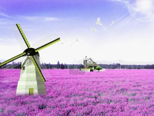 Windmillss Landschaft,Puzzles 1000 Stück,Lernspielzeug Für Kinder,Wand Kunst Dekoration,Puzzles for Elderly Adults,Gedächtnis Erkenntnis Spiele Xd132Zs von HfmQuisutron