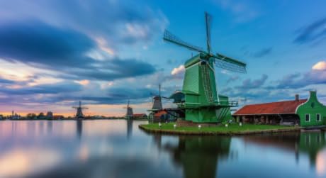 Windmillss Landschaft,Puzzles 1000 Stück,Lernspielzeug Für Kinder,Wand Kunst Dekoration,Puzzles for Elderly Adults,Gedächtnis Erkenntnis Spiele Xd134Zs von HfmQuisutron