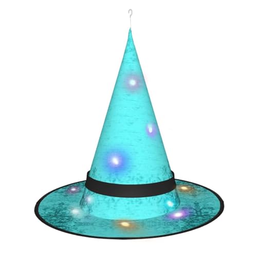 Hgvcse Blauer Hexenhut für Halloween, Party, LED-Kurm, Kostüm, Zubehör, Weihnachten, Geburtstag, faltbar, spitz Hgvcse Blauer Hexenhut für Halloween, Party, LED-Kurm, Kostüm, Zubehör, Weihnachten, Geburtstag, faltbar, spitz von Hgvcse