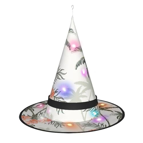 Hgvcse Halloween-Hexenhut, Palmen, Hexenhut, Party, LED-Kurm, Kostüm, Zubehör, Weihnachten, Geburtstag, faltbar, spitz Hgvcse Halloween-Hexenhut, Palmen, Hexenhut, Party, LED-Kurm, Kostüm, Zubehör, Weihnachten, Geburtstag, faltbar, spitz von Hgvcse