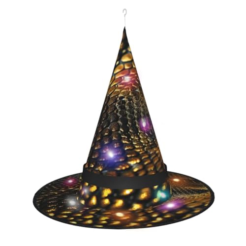 Hgvcse Halloween-Hexenhut, Party, LED-Kurm, Kostüm, Zubehör, Weihnachten, Geburtstag, faltbar, spitz Hgvcse Halloween-Hexenhut, Party, LED-Kurm, Kostüm, Zubehör, Weihnachten, Geburtstag, faltbar, spitz von Hgvcse