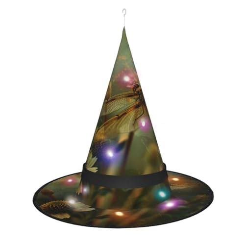 Hgvcse Halloween-Hexenhut und Blume, mit LED-Stureple, Kostüm, Zubehör, Weihnachten, Geburtstag, faltbar, spitz Hgvcse Halloween-Hexenhut und Blume, mit LED-Stureple, Kostüm, Zubehör, Weihnachten, Geburtstag, faltbar, spitz von Hgvcse